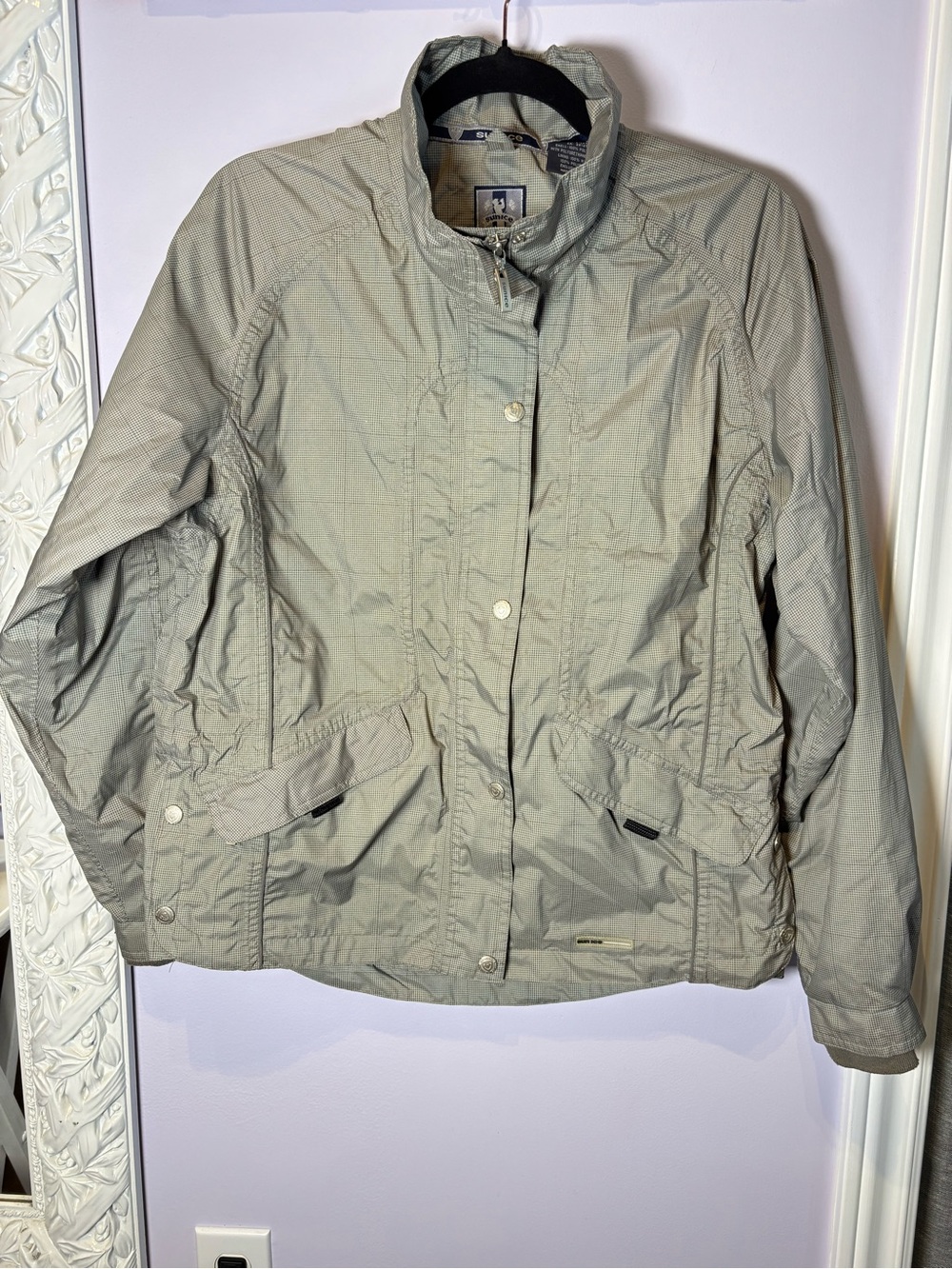 Sunice Golf Sporty Light Gray Utility Windbreaker Jacket - Women’s Size Small